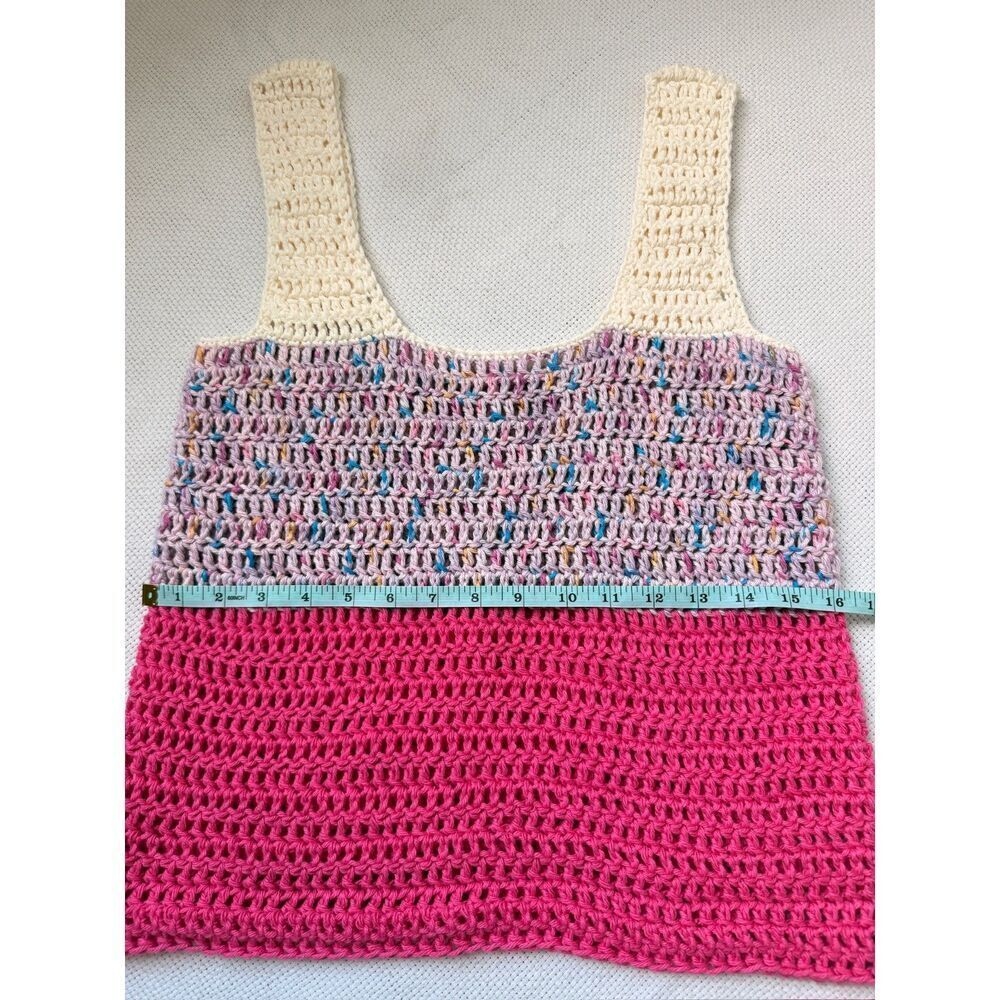 Handmade Crochet Colorblock Tank Top - Picture 4 of 4